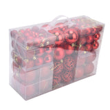 100pcs Christmas Ball Ornaments Shatterproof Hanging Balls for Christmas Tree Party DecorationRed