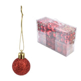 100pcs Christmas Ball Ornaments Shatterproof Hanging Balls for Christmas Tree Party DecorationRed - Low Angle