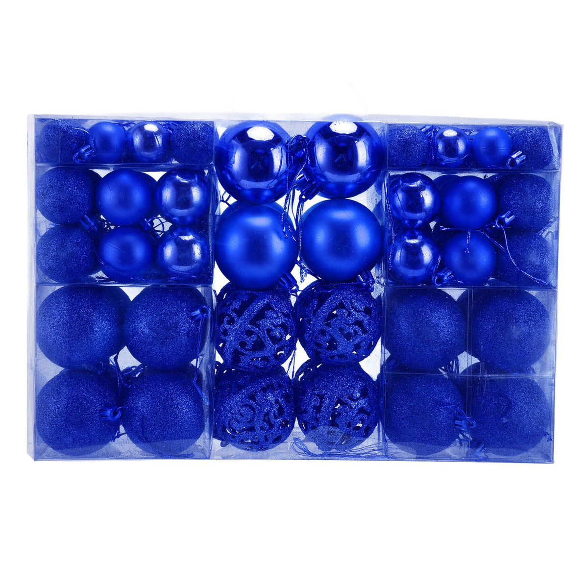 100pcs Christmas Ball Ornaments Shatterproof Hanging Balls for Christmas Tree Party DecorationBlue