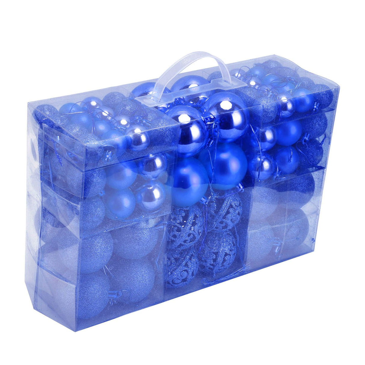 100pcs Christmas Ball Ornaments Shatterproof Hanging Balls for Christmas Tree Party DecorationBlue