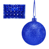 100pcs Christmas Ball Ornaments Shatterproof Hanging Balls for Christmas Tree Party DecorationBlue - Close-Up Angle