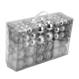100pcs Christmas Ball Ornaments Shatterproof Hanging Balls for Christmas Tree Party DecorationSilver
