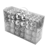 100pcs Christmas Ball Ornaments Shatterproof Hanging Balls for Christmas Tree Party DecorationSilver - Side View