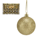 100pcs Christmas Ball Ornaments Shatterproof Hanging Balls for Christmas Tree Party DecorationGold - Close-Up Angle