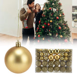 100pcs Christmas Ball Ornaments Shatterproof Hanging Balls for Christmas Tree Party DecorationGold - Extra Image