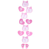 Removable 10 Number Hopscotch Stickers Children Room Floor Decoration Pink Cartoon Number Hopscotch Footprints Stickers