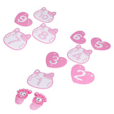 Removable 10 Number Hopscotch Stickers Children Room Floor Decoration Pink Cartoon Number Hopscotch Footprints Stickers - Extra Image
