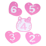 Removable 10 Number Hopscotch Stickers Children Room Floor Decoration Pink Cartoon Number Hopscotch Footprints Stickers - Extra Image