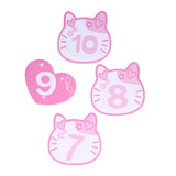 Removable 10 Number Hopscotch Stickers Children Room Floor Decoration Pink Cartoon Number Hopscotch Footprints Stickers - Extra Image