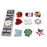 Wooden Home Sign Country Farmhouse Decoration for Home Kitchen Dining Room Fireplace - Rear View