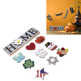 Wooden Home Sign Country Farmhouse Decoration for Home Kitchen Dining Room Fireplace - Extra Image