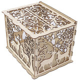 Greeting Card Box DIY Wooden Couple Deer Wedding Card Case Sign in Box Decoration Box - Extra Image
