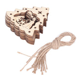 Wooden Hanging Ornaments Hollow DIY Christmas Tree Decorative Pendants Home Decoration AccessoriesJM00204