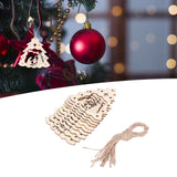 Wooden Hanging Ornaments Hollow DIY Christmas Tree Decorative Pendants Home Decoration AccessoriesJM00204 - Extra Image
