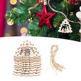 Wooden Hanging Ornaments Hollow DIY Christmas Tree Decorative Pendants Home Decoration AccessoriesJM00204