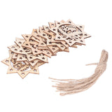 Wooden Hanging Ornaments Hollow DIY Christmas Tree Decorative Pendants Home Decoration AccessoriesJM00207 - Side View