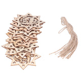 Wooden Hanging Ornaments Hollow DIY Christmas Tree Decorative Pendants Home Decoration AccessoriesJM00207 - Top-Down View