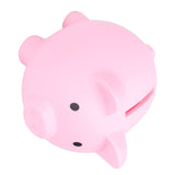 Piggy Bank Rugged Durable Vinyl Cartoon Animal Pig Coin Cash Piggy Bank Boy Girl GiftPink - Front View