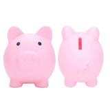 Piggy Bank Rugged Durable Vinyl Cartoon Animal Pig Coin Cash Piggy Bank Boy Girl GiftPink - Side View