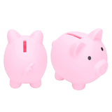 Piggy Bank Rugged Durable Vinyl Cartoon Animal Pig Coin Cash Piggy Bank Boy Girl GiftPink - 45-Degree Angle
