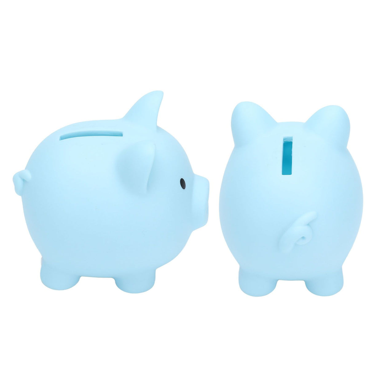 Piggy Bank Rugged Durable Vinyl Cartoon Animal Pig Coin Cash Piggy Bank Boy Girl GiftBlue