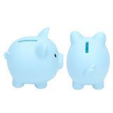 Piggy Bank Rugged Durable Vinyl Cartoon Animal Pig Coin Cash Piggy Bank Boy Girl GiftBlue - 45-Degree Angle