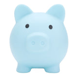 Piggy Bank Rugged Durable Vinyl Cartoon Animal Pig Coin Cash Piggy Bank Boy Girl GiftBlue - Rear View