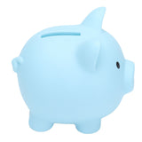 Piggy Bank Rugged Durable Vinyl Cartoon Animal Pig Coin Cash Piggy Bank Boy Girl GiftBlue - Close-Up Angle