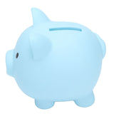 Piggy Bank Rugged Durable Vinyl Cartoon Animal Pig Coin Cash Piggy Bank Boy Girl GiftBlue - Low Angle