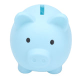 Piggy Bank Rugged Durable Vinyl Cartoon Animal Pig Coin Cash Piggy Bank Boy Girl GiftBlue