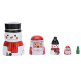 5pcs Nesting Dolls Glossy Round Unique Christmas Style Attractive Decorative Ornaments for Festive Gifts - Extra Image