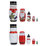 5pcs Nesting Dolls Glossy Round Unique Christmas Style Attractive Decorative Ornaments for Festive Gifts - Extra Image