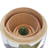 5pcs Nesting Dolls Glossy Round Unique Christmas Style Attractive Decorative Ornaments for Festive Gifts