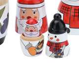 5pcs Nesting Dolls Glossy Round Unique Christmas Style Attractive Decorative Ornaments for Festive Gifts - Extra Image