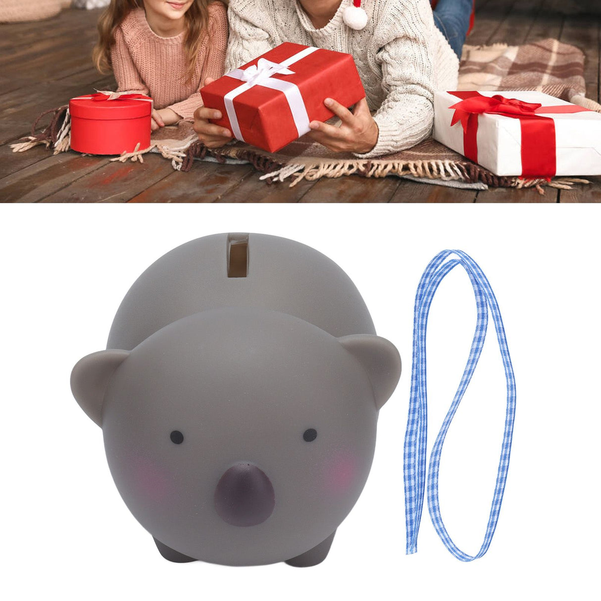 Piggy Bank Safe Poisonless Material Sturdy Durable Lovely Appearance Coin Bank for Boys Girls ChildrenSmall Bear