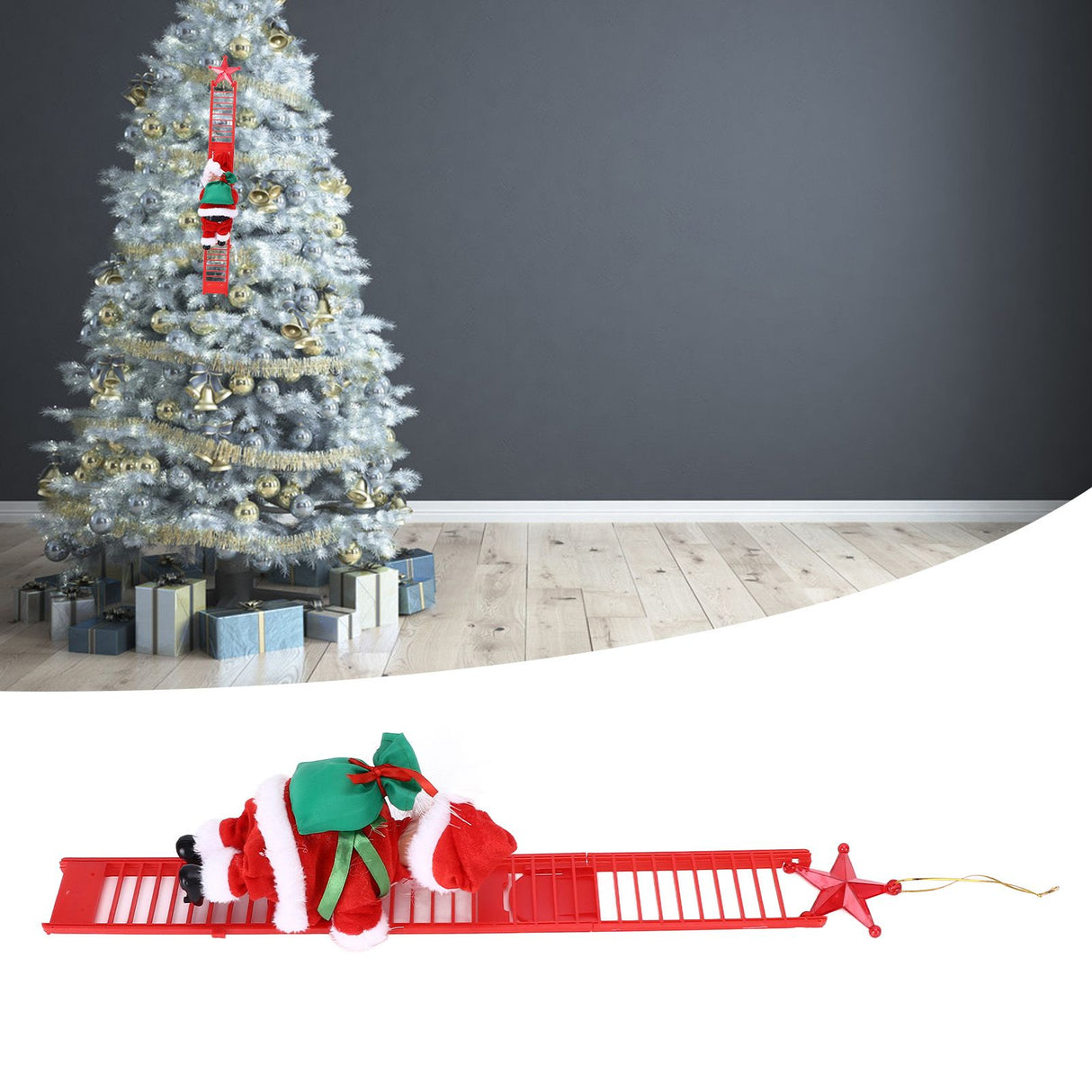 Electric Climbing Ladder Decoration Christmas Tree Hanging Pendant Festival Ornament for Party