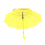 Kid Umbrella Lovely Cartoon Animal Easy Operation Light Weight Girls Umbrella for Raining Clear DayYellow