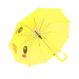 Kid Umbrella Lovely Cartoon Animal Easy Operation Light Weight Girls Umbrella for Raining Clear DayYellow