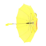Kid Umbrella Lovely Cartoon Animal Easy Operation Light Weight Girls Umbrella for Raining Clear DayYellow