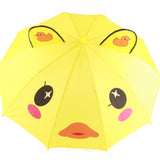 Kid Umbrella Lovely Cartoon Animal Easy Operation Light Weight Girls Umbrella for Raining Clear DayYellow - Extra Image
