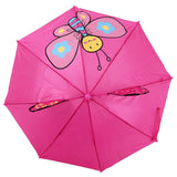 Kid Umbrella Lovely Cartoon Animal Easy Operation Light Weight Girls Umbrella for Raining Clear DayRose Red - Low Angle