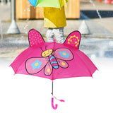 Kid Umbrella Lovely Cartoon Animal Easy Operation Light Weight Girls Umbrella for Raining Clear DayRose Red - Extra Image