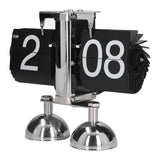 Flip Clock Quartz Movement High Accuracy Retro Style Stainless Steel Simple Operation Quartz Clock