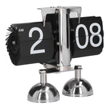 Flip Clock Quartz Movement High Accuracy Retro Style Stainless Steel Simple Operation Quartz Clock