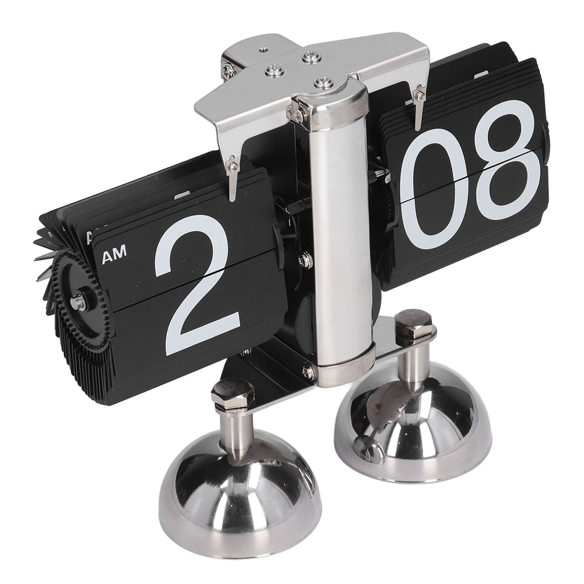 Flip Clock Quartz Movement High Accuracy Retro Style Stainless Steel Simple Operation Quartz Clock
