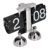 Flip Clock Quartz Movement High Accuracy Retro Style Stainless Steel Simple Operation Quartz Clock