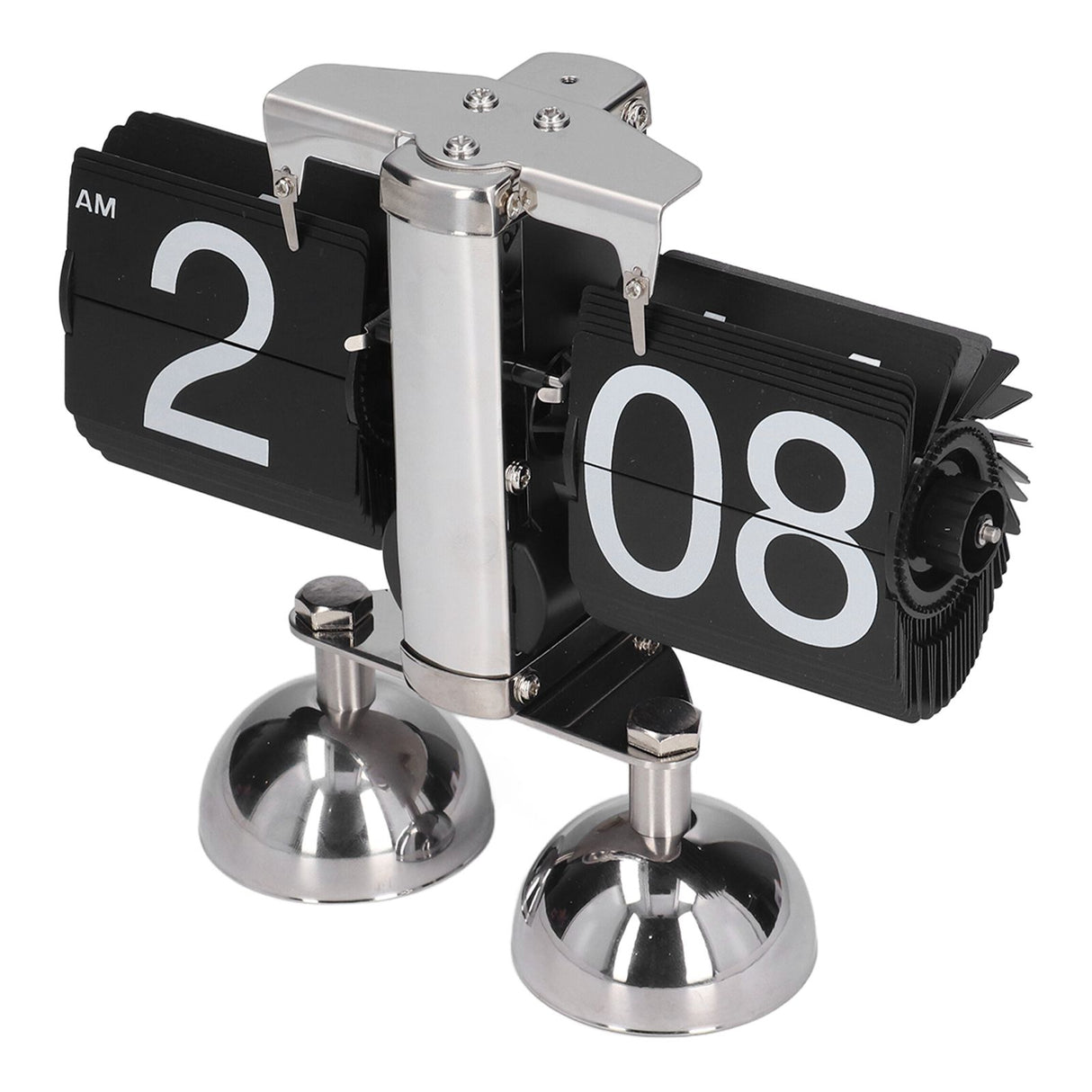Flip Clock Quartz Movement High Accuracy Retro Style Stainless Steel Simple Operation Quartz Clock