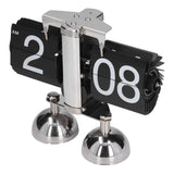 Flip Clock Quartz Movement High Accuracy Retro Style Stainless Steel Simple Operation Quartz Clock