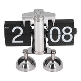 Flip Clock Quartz Movement High Accuracy Retro Style Stainless Steel Simple Operation Quartz Clock
