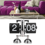 Flip Clock Quartz Movement High Accuracy Retro Style Stainless Steel Simple Operation Quartz Clock
